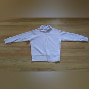 Negative Underwear Waffle Knit Pullover Lilac Small Half Button Down